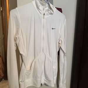 Nike Women's White Jacket Dri-Fit Size m